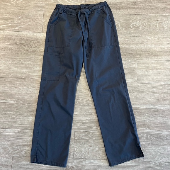 Cherokee Drawstring Scrub Pant, Women's Workwear Revolution, Gray/Pewter, size S - Picture 2 of 3